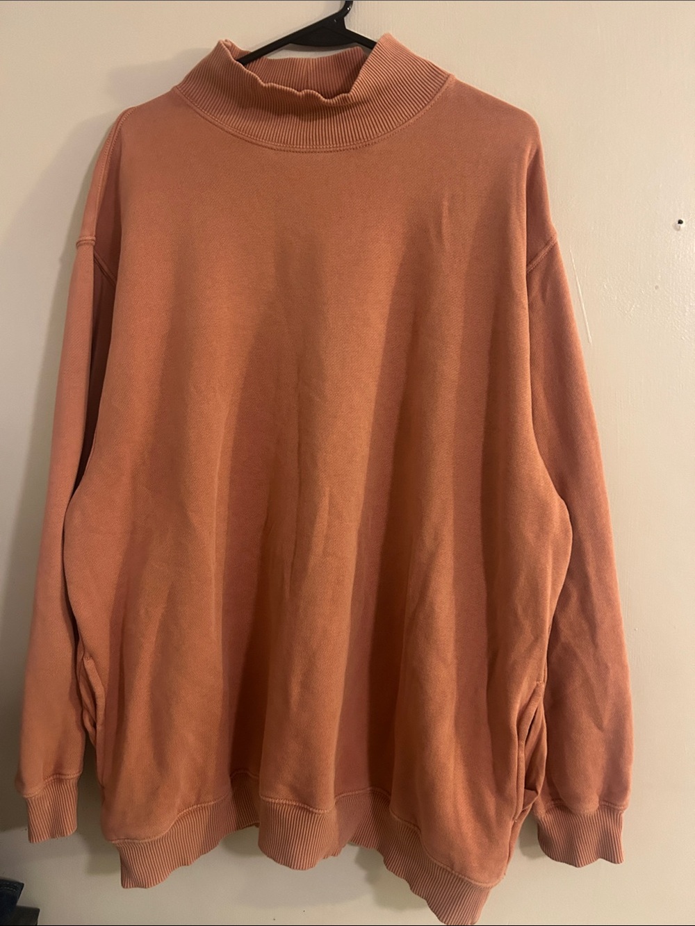 aerie Oversized Cowl Neck Sweater in Coral Peach